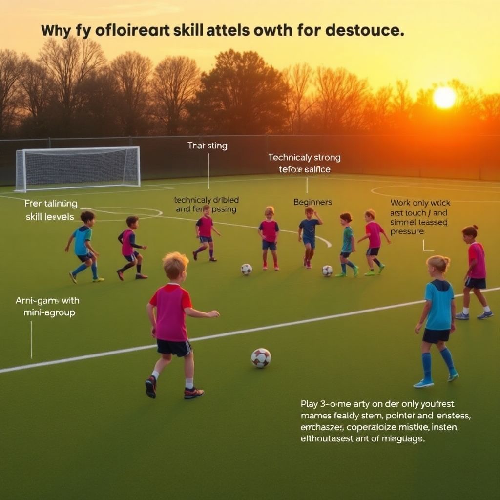Как работать с группой юных футболистов разного уровня на детских тренировках