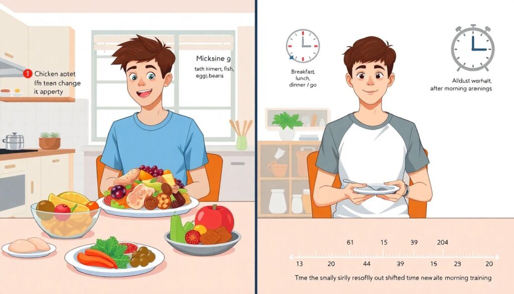 Правильная программа питания для подрастания и силы - иллюстрация