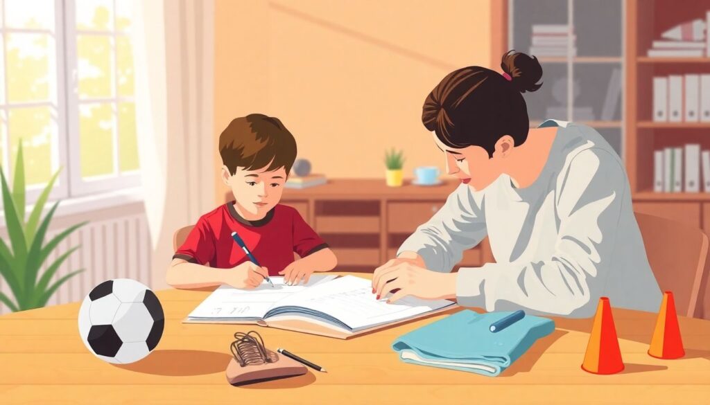 Суточный режим и план уроков для начинающих футболистов - иллюстрация