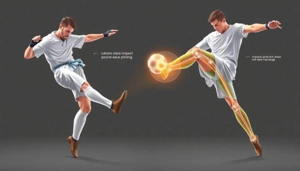 Как развивать дальний удар без чрезмерной нагрузке на колени - иллюстрация