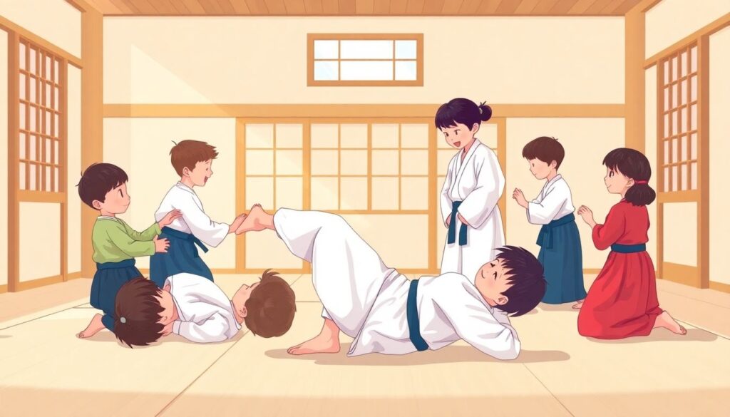 Как обучать детей безопасному падению и падениям во время игр - иллюстрация