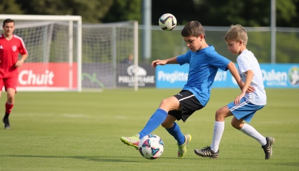 Этапы развития футбольной техники у детей - иллюстрация