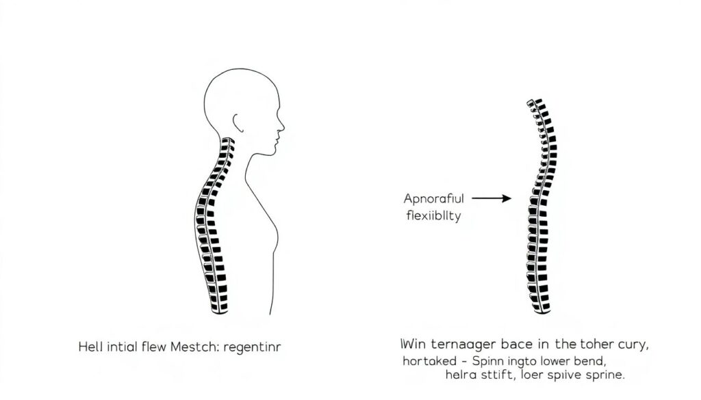 Тренировки на гибкость позвоночника и поясницы для подростков - иллюстрация
