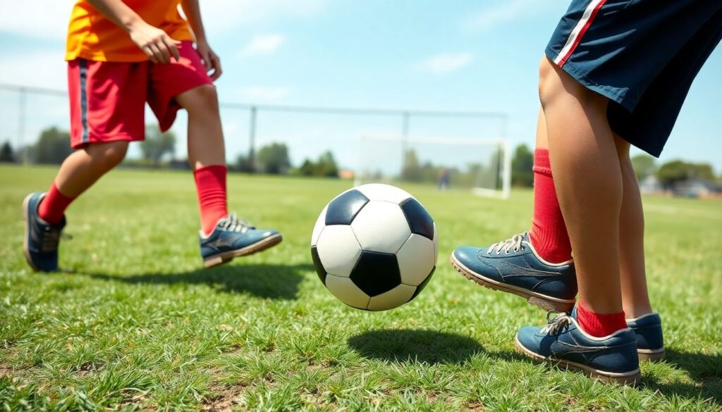 Как обучать детей правильному удару по мячу - иллюстрация