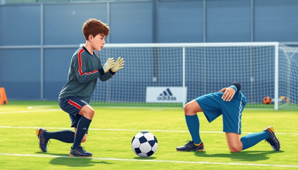 Как включать в программу тренировок специальные упражнения для вратарей - иллюстрация