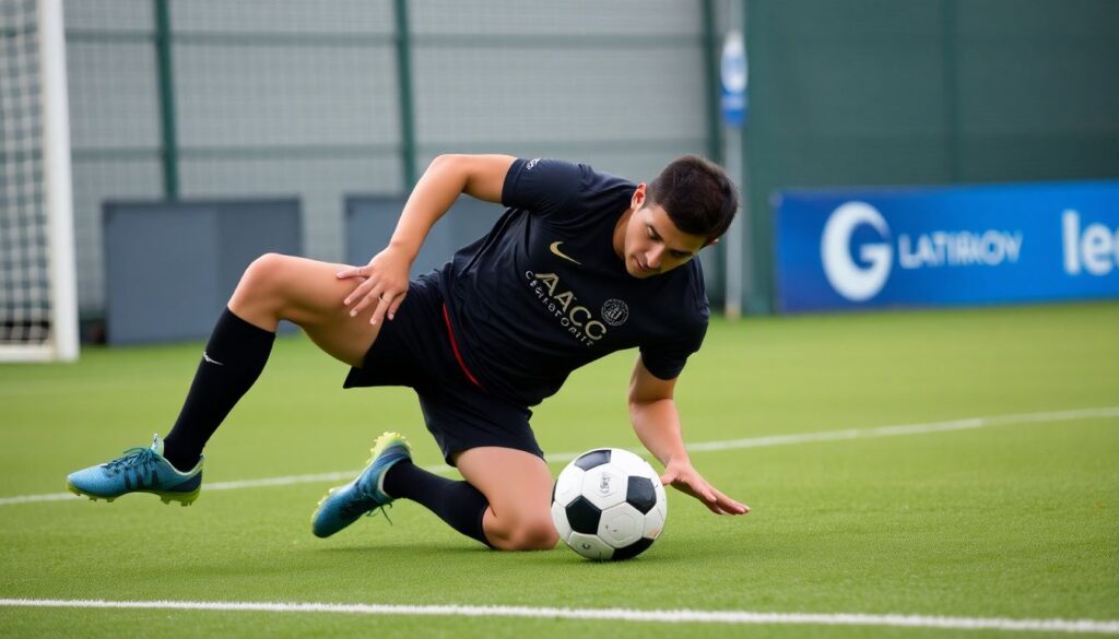 Как развивать навыки владения корпусом и балансом в футболе - иллюстрация