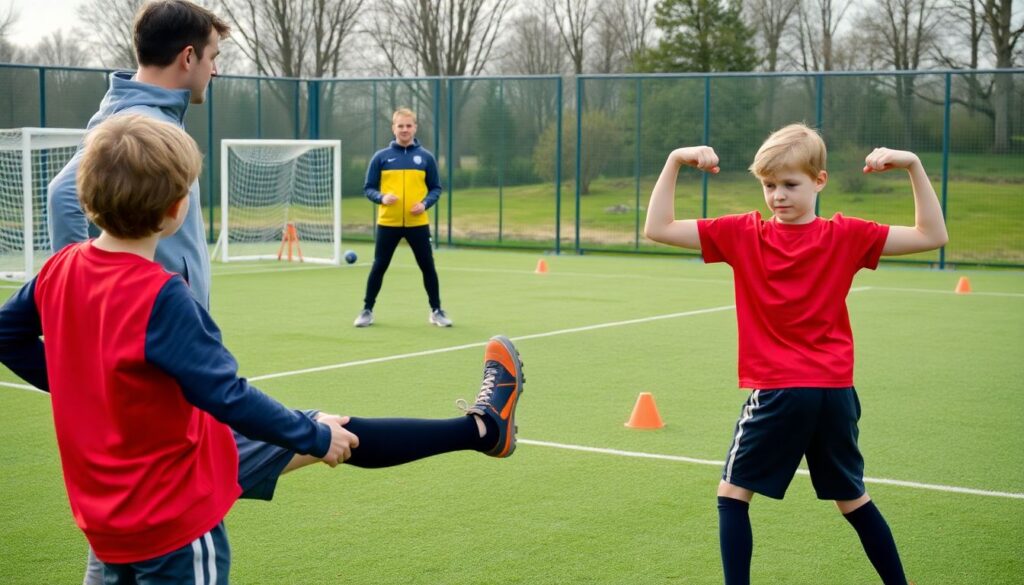 Как обучать детей технике ударов по воротам на обеих ногах - иллюстрация