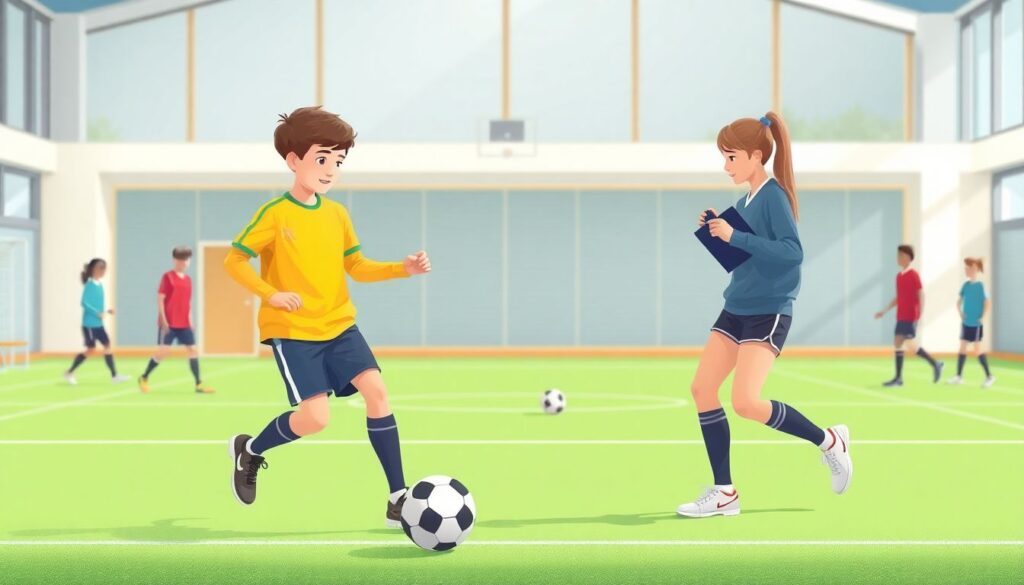 Какие навыки развивают школьники на уроках физкультуры, полезные для футбола - иллюстрация