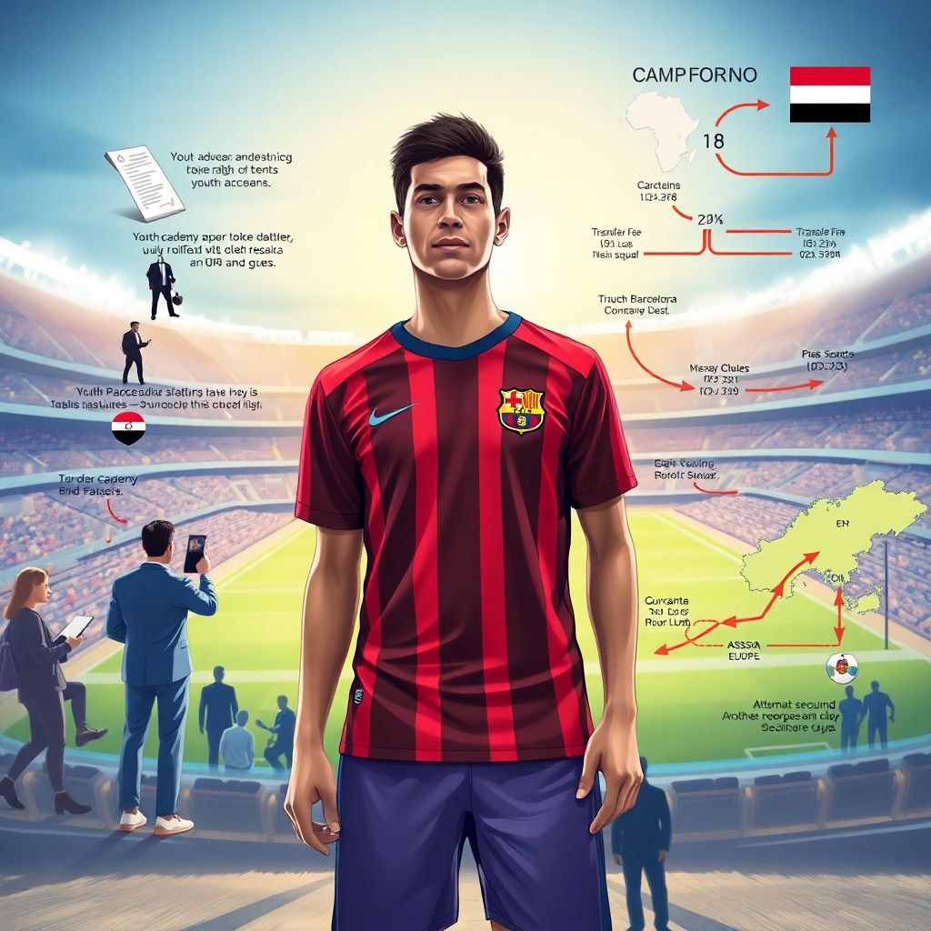 Барселона оформляет трансфер 18‑летнего египетского форварда будущей звезды